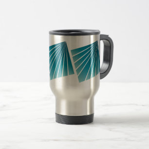 Turquoise linten reisbeker