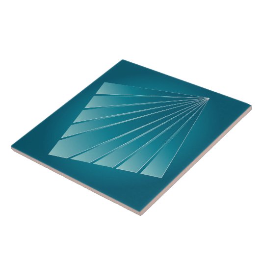 Turquoise linten tegeltje (Zijkant)