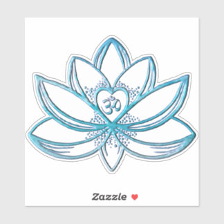 Turquoise Lotus  Sticker