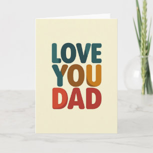 Turquoise Love You Papa Grafische Kaart