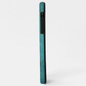 Turquoise Lovebirds Floral Vine coque iphone (Dos/Gauche)