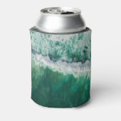 Turquoise luchtgolf: drone shot blikjeskoeler (Blikje Achterkant)