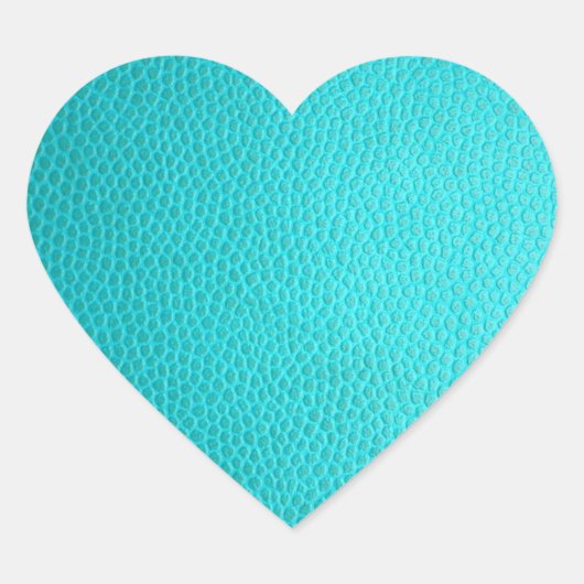 Turquoise Maak Je Eigen Lege Sjabloon Hart Sticker (Voorkant)