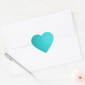 Turquoise Maak Je Eigen Lege Sjabloon Hart Sticker (Envelop)