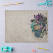 Turquoise Mad Hatter Alice in Wonderland ontkoppel Tissuepapier (Craft)