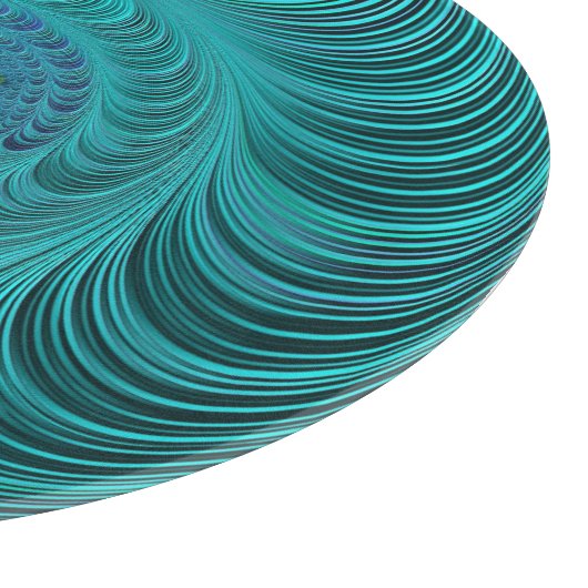 Turquoise Mandelbrot Whirlpool Fractal Abstract Snijplank (Hoek)