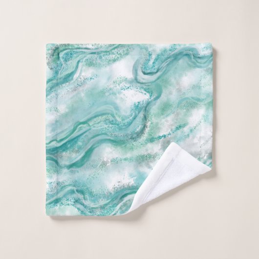 Turquoise Marble Bath Towels Set Gift Bad Handdoek (Wasdoekje)