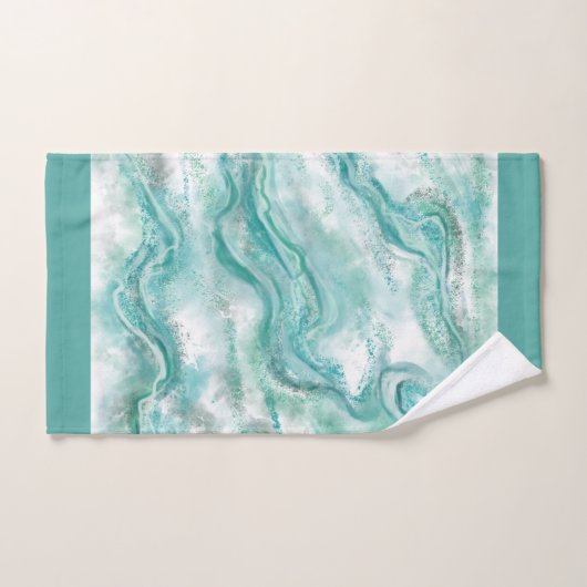 Turquoise Marble Bath Towels Set Gift Bad Handdoek (Handdoek)