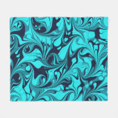 Turquoise Marble Fleece Deken (Voorkant (Horizontaal))