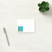 Turquoise Marble GOLD Glitter - ADD Initialen Post-it® Notes (Kantoor)