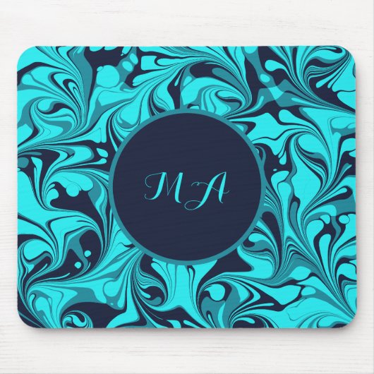 Turquoise Marble Muismat (Voorkant)