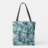 Turquoise Marble Pattern Draagtas (Achterkant)