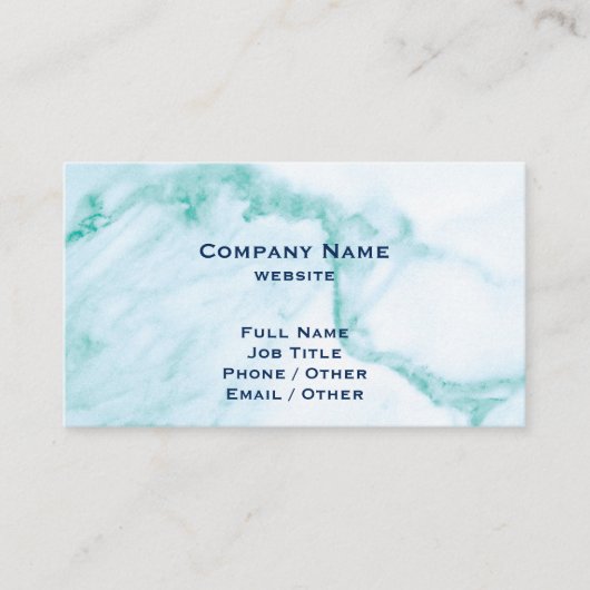 Turquoise Marble Visitekaartje (Voorkant)