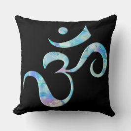 Turquoise Marbled Om Kussen