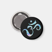 Turquoise Marbled Om Magneet (Voorkant / Achterkant)