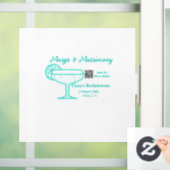 Turquoise Margs & Huwelijk Bachelorette party Raamsticker (Huis)