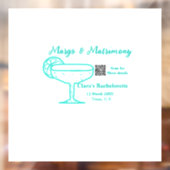 Turquoise Margs & Huwelijk Bachelorette party Raamsticker (Vel 2)