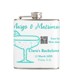 Turquoise Margs & Matrimony vrijgezellenfeest Heupfles