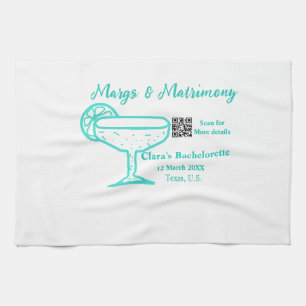 Turquoise Margs & Matrimony vrijgezellenfeest Theedoek