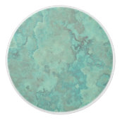 Turquoise Marmer Abstract Keramische Knop (Voorkant)