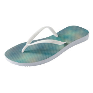 Turquoise Marmer Abstract Teenslippers