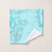 Turquoise marmer bad handdoek (Wasdoekje)