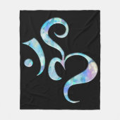 Turquoise Marmer Om Fleece Deken (Voorkant)