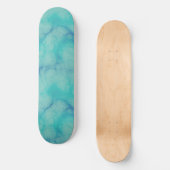 Turquoise marmer skateboard (Voorkant)