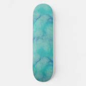 Turquoise marmer skateboard (Voorkant)