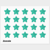 Turquoise marmer ster sticker (Vel)