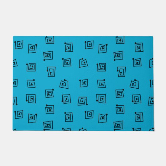 Turquoise Mazes Deurmat (Voorkant)