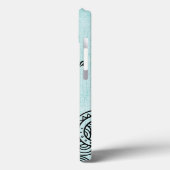 Turquoise Mehndi Motif coque ipad (Verso / Gauche)