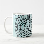 Turquoise Mehndi Motif Mug (Gauche)