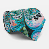 Turquoise Melted Swirl Stropdas (Opgerold)