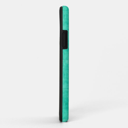 Turquoise met witte bloem Case-Mate iPhone case (Achterkant/rechts)