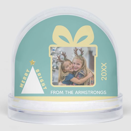 Turquoise Minimalist Tree Gift Box Photo Keepsake (Avant)