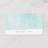 Turquoise minimalistische distressed gescheurde Ka Afsprakenkaartje (Voorkant)