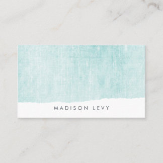 Turquoise minimalistische distressed gescheurde Ka Afsprakenkaartje