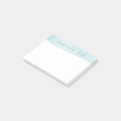 Turquoise minimalistische distressed gescheurde Ka Post-it® Notes (Schuin)