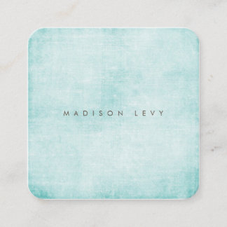 Turquoise minimalistische distressed textured contactkaartje