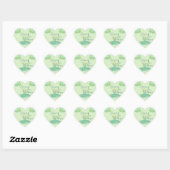 Turquoise Mint Gold Ballerina Floral Dank u Hart Sticker (Vel)