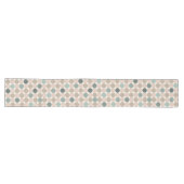 Turquoise Mocha Geometric Table Runner Lange Tafelloper (Horizontaal)