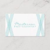 Turquoise Modern Deco Carte de visite (Devant)