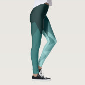 Turquoise Modern Geometric Pattern Leggings (Rechts)