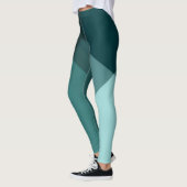 Turquoise Modern Geometric Pattern Leggings (Links)