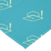 Turquoise Modern Graduation Photo Cap Pattern Tafelkleed (Gekanteld)