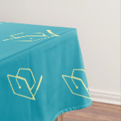 Turquoise Modern Graduation Photo Cap Pattern Tafelkleed (Voorbeeld)