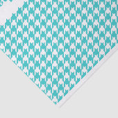 Turquoise Modern Houndstooth w/custom message Tissuepapier (Detail)