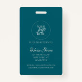 Turquoise Modern Logo Photo Photographer Badge (Dos)