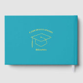 Turquoise Modern Photo Graduation Party Gold  (Verso)